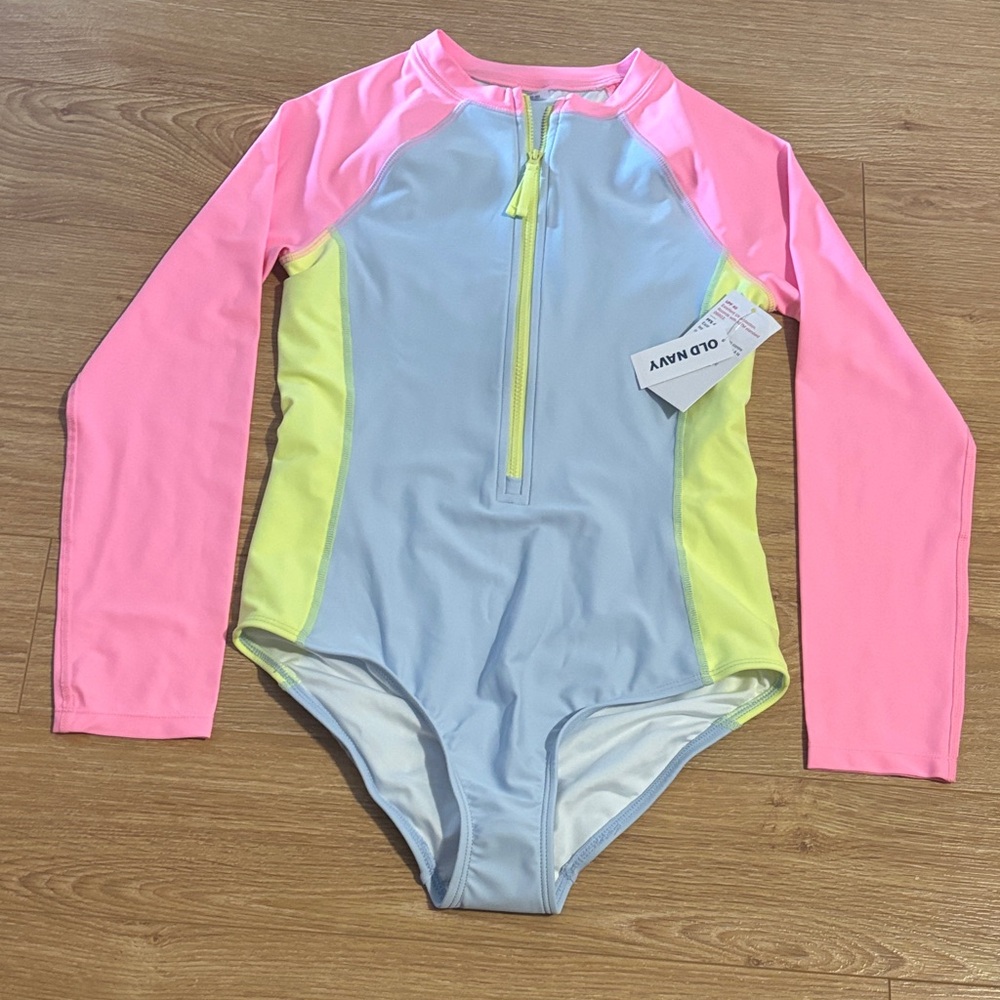 Old Navy Kids Swim Rash Guard - Pink, Yellow, Light Blue - NWT